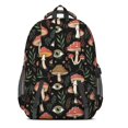 thumbnail image 3 of Mushroom and Eye Black Pattern Backpack for School, Cute School Bag with Adjustable Shoulder Straps and Padded Back, 16.9"x12.6"x5.9", 3 of 5
