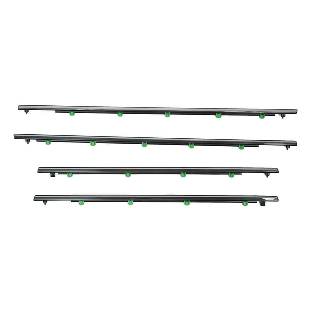 Cinturón de sellado para ventana exterior de automóvil, 4 piezas, moldura para ventana, burlete para puerta, resistente y duradero