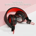 thumbnail image 4 of Seenda Kids Headphones, Seenda Girls Headphones Lightweight Foldable with Microphone, Volume Control for Cell Phone, Tablet, Laptop, MP3/4 - For Aged 6 or Above, Black&Red, 4 of 8