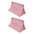 thumbnail image 4 of 2 paquetes de fundas para cajas de pañuelos, estilo nórdico, para bolsos, de piel sintética, para sala de estar, color rosa, 4 of 14