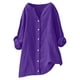 thumbnail image 2 of Neewe Womens Plain V Neck Button Down Shirts Long Sleeve Tops Casual Collared Blouses Loose Fit, 2 of 6