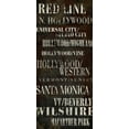 thumbnail image 2 of Art Licensing Studio 8x14 Gold Ornate Wood Framed with Double Matting Museum Art Print Titled - LA Red Line, 2 of 4