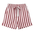 thumbnail image 6 of Women's Casual Summer Shorts with Pockets, Striped Beach Loose Fit, 6 of 9