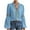 Blue, variant on Trendsetting Women's Apparel Fashion Plus Size Fashion Women Long Sleeve Comfortable Breathable V-Neck Blouses Shirt Tops