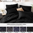 thumbnail image 4 of Juego de edredón Newspin King Bed en bolsa, 8 piezas, color negro, 4 of 8