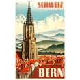 thumbnail image 2 of Vintage Apple Collection 22x32 Black Ornate Wood Framed with Double Matting Museum Art Print Titled - Bern, 2 of 4