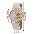 thumbnail image 2 of Resicozy Women Round Watches Rose Gold Case Stylish Flower Printed Quartz Pointer Design Specially for Ladies' Wrist Watches White, 2 of 3
