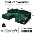 thumbnail image 2 of Cubente 108" Sectional Couch, Cloud Sofa, Boneless Couch No Assembly Required Modular Couch U-shaped Couch for Living Room, 2 of 10