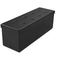 thumbnail image 1 of Patiojoy Large Folding Storage Faux Leather Stool Black, 1 of 10