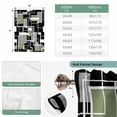 thumbnail image 6 of Sage Green Black Geometric Balloon Curtains for Windows, Bedroom Curtains 54 Inch Length, Modern Abstract Art Block Tie Up Curtains Panels Thermal Insulated Bathroom Curtains Window 42"x54", 6 of 8