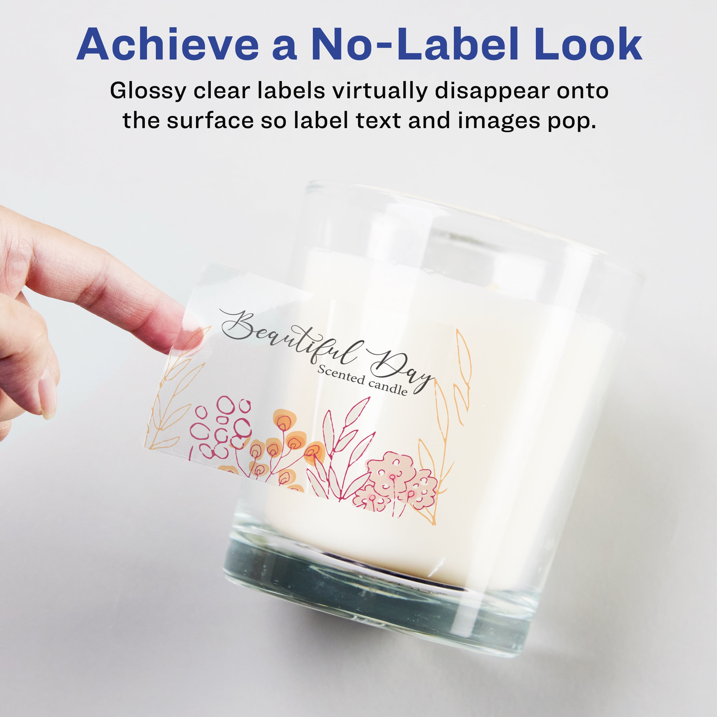 Avery Glossy Clear Rectangle Labels, 2" x 3", 400 Labels