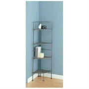 OIA Devant 4 Tier Corner Mesh Etagere in Silver