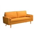 thumbnail image 4 of Uspridefurniture Partone 69.7'' Vegan Faux Leather Square Arm Sofa -Apricot, 4 of 5