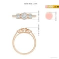 thumbnail image 4 of ANGARA Natural 0.09 Ct. Diamond Side Stone Ring in 14K Rose Gold for Women (Ring Size: 3), 4 of 9