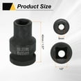 thumbnail image 2 of Uxcell 4 Point Square Socket 1/2" Drive 8mm Metric CR-V Impact Wheel Socket, 2 of 7