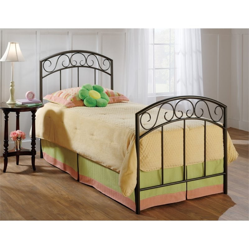 Hillsdale Wendell Twin Spindle Bed in Copper Pebble