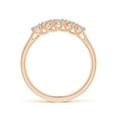 thumbnail image 2 of ANGARA Natural Half Eternity Five Stone Aquamarine and Diamond Wedding Ring in 14K Rose Gold for Women (Size-2.8mm) | March Birthstone, Anniversary, Jewelry Gift for Women | Natural Aquamarine Ring, 2 of 8