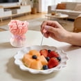 thumbnail image 5 of TIELUTT Ensemble de 12 Pcs Fourchette à Fruits en Forme de Rose avec Napperons Ronds Décoratifs en Céramique Napperons Tissés pour Table à Manger pour Noël Napperon de Table Rond Napperons Rigides pour Table à Manger Centre de Table Rond, 5 of 5