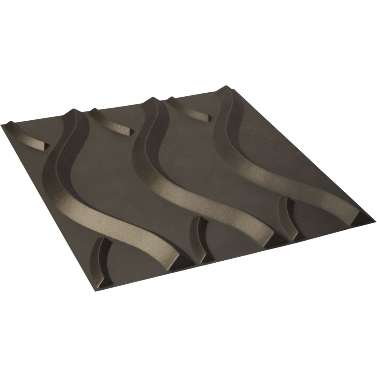 Ekena Millwork 19 5/8"W x 19 5/8"H Nexus EnduraWall Decorative 3D Wall Panel, Universal Aged Metallic Weathered Steel (Covers 2.67 Sq. Ft.)