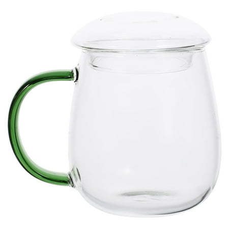 

1 Set of Glass Water Cup Glass Milk Cup Household Glass Cup Covered Glass Mug Clear Glass Coffee Cup