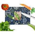thumbnail image 2 of Caroline's Treasures BB5055LCB Blue Flowers Yorkie Yorkishire Terrier Glass Cutting Board Large, 12H x 16W, multicolor, 2 of 2