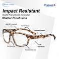 thumbnail image 5 of ProtectX Stylish Anti-Fog & Scratch-Resistant Safety Glasses, UV Protection Goggles, Anti-Impact Lightweight Glasses for Men＆Women Leopard print Clear, 5 of 6