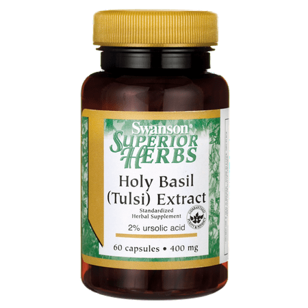 Swanson Holy Basil Extract (Tulsi) 400 mg 60 Caps