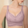thumbnail image 4 of Women Lady Comfy Corset Bra Front Side Buckle Lace Slim Shape Wear Underbust Support Daily, 40, Pink, 4 of 4