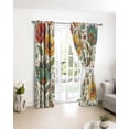 thumbnail image 3 of Green Yellow Paisley Blackout Curtains for Bedroom/Living Room, Thermal Insulated Kitchen Curtains, Vintage Boho Floral Botanical Grommet Darkening Window Treatment Drapes 27.5"x39"x2, 3 of 8