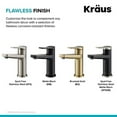 thumbnail image 2 of Kraus KBF-1401SFSMB Indy Single Handle Basin Bathroom Faucet, Spot Free Stainless Steel/Matte Black, 2 of 11