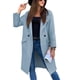 thumbnail image 1 of Abrigo con cuello vuelto, chaqueta de abrigo de longitud midi, abrigo con bolsillos de manga larga, chaqueta de abrigo de longitud midi, resistente y resistente, 1 of 5