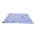 thumbnail image 2 of Ahgly Company Machine Washable Indoor Square Oriental Blue Traditional Area Rugs, 4' Square, 2 of 4