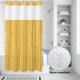 thumbnail image 3 of No Hook Shower Curtain, Bohemia Shower Curtains for Bathroom with See Through Top Window, Contemporary Simple Geometric Sttripes Yellow Waterproof & Washable Bath Curtain Small Stall 36"x78", 3 of 9