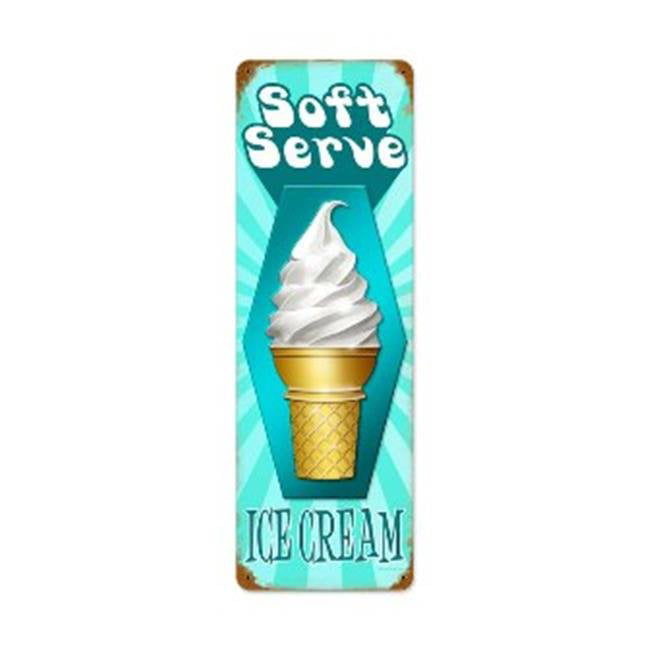 Past Time Signs RPC246 Soft Serve Food And Drink Vintage Metal Sign 8 W X 24 ... 