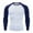 Dark Blue, variant on Men's Compression Shirts Long Sleeve Athletic Workout Sports Undershirt Base Layer Colorblock Print Crewneck Muscle Tshirts