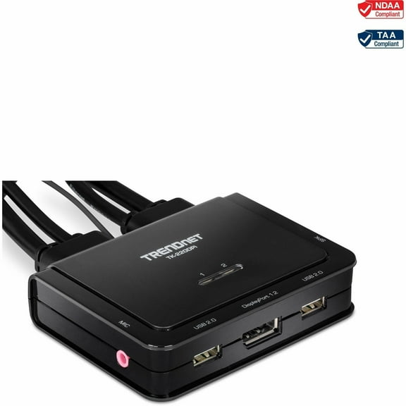 TRENDnet TK-220DPi, 2-Port 4K DisplayPort KVM Switch