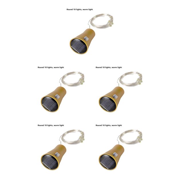 Yuarrent Botella de vino Luces 20 LED Lámpara de cadena Lámparas de hadas al aire libre para vacaciones Fiesta de Navidad Decoración de la boda Luz Type2 NO2 Yuarrent CBP098137