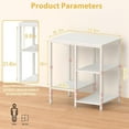 thumbnail image 4 of Kitchen Microwave Stand,4-Tier Adjustable Bakers Rack,Multi-Purpose Kitchen Storage Cart for Coffee Station,Space-Saving Metal Appliance Shelf for Living Room (White), 4 of 14