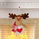 thumbnail image 5 of pstuiky Adornos navideños de ciervo colgante navideño de ciervo nevado adornos navideños con ambiente flocado decoraciones navideñas de reno para mesa., 5 of 6