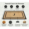 thumbnail image 4 of A1HC Natural Coir and Rubber Monogrammed Door Mat, 24x48 in, Thick Durable Thin Profile Welcome Mat for Front Porch & Entryway, 4 of 7