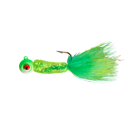 Lindy Fuzz-E-Grub Jig 2'' 1/4oz Lightening Lime
