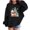 Black, variant on BaoFuBaoMei Hoodies for Boys Girls Christmas Solid Color Long Cuffed Sleeve Sweatshirt Tops Fleece Lined Loose Hooded Fall Clothing for Christmas Dinner Vacation Holiday