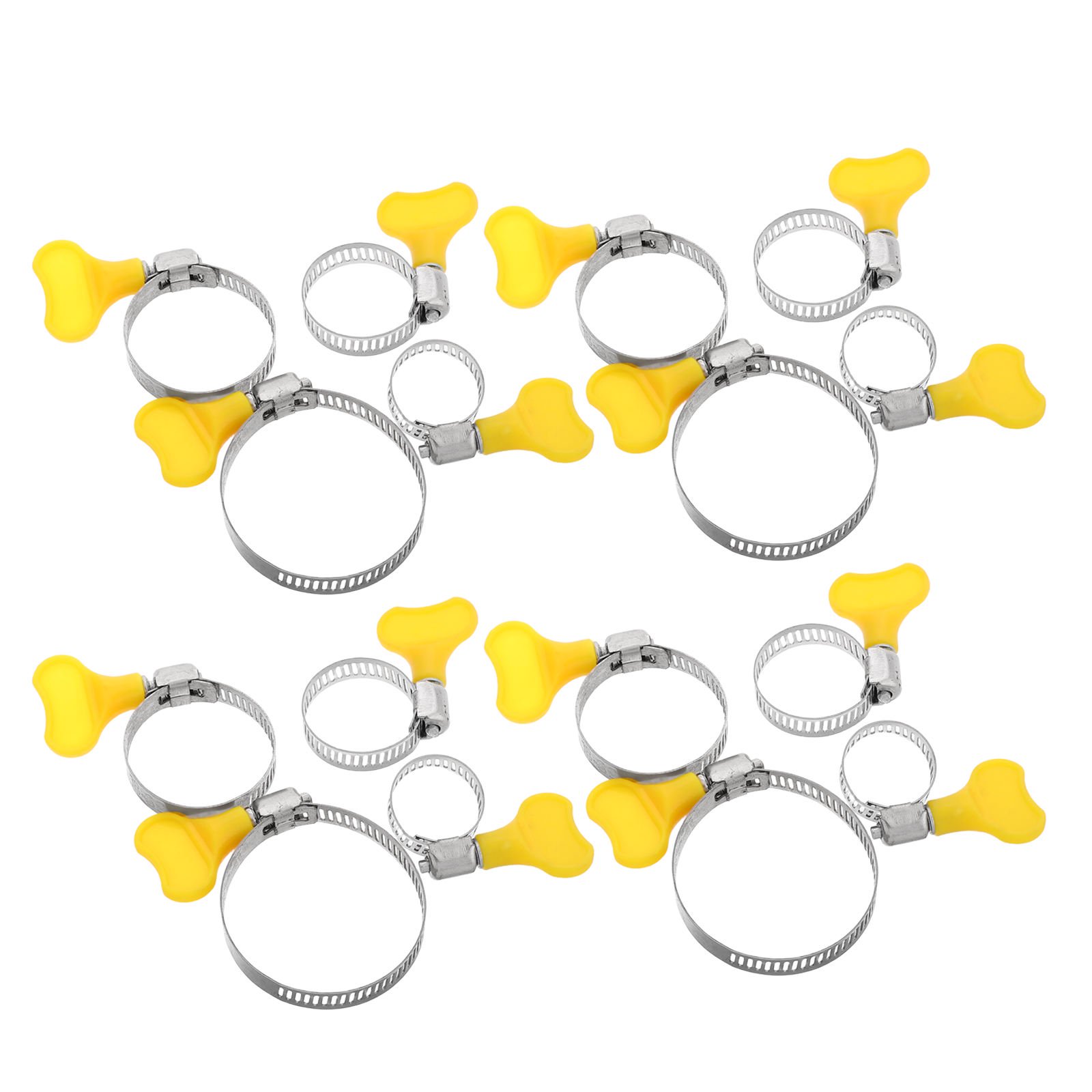 GETAJGHSD Stainless Steel Hose Clamps Adjustable for Pipe Repair Multi 16Pcs