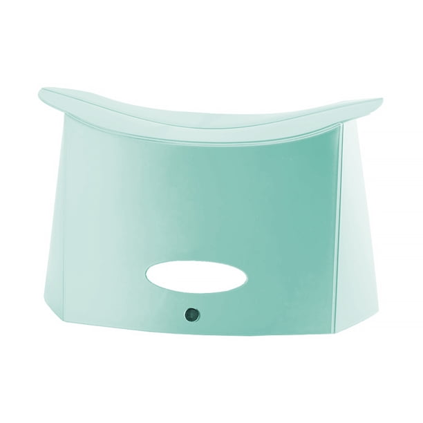 Inteprter Taburete plegable portátil para exteriores, banco de silla de plástico antideslizante para baño, Camping, viajes, pesca Muebles de casa de muñecas Verde Inteprter HA000903-02B