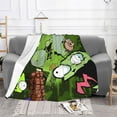 thumbnail image 3 of Green Invader Zim Gir Thick Blanket Cozy Soft Fuzzy Anti-pilling Flannel Throw Blanket Warm Sofa Bed Blanket 40"x30" For Adult Teen Kids, 3 of 7