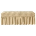 thumbnail image 2 of VONKY Long Bench Cover Bench Seat Furniture Protector for Living Room Hotel Decor Dark Beige, 2 of 8