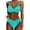 Mint Green, variant on LUOGENLI Womens Swimsuit Set Women 2 Piece Bathing Suits Push up Bikini Set Swimsuit Vintage Swimwear White Size L