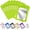 Green, variant on 100 Pack Mylar Resealable Foil Bags with Clear Window, Ziptop Smell Proof Pouches for Food Storage, Cookies, Samples, Small Business, Purple, 4x6 Inch