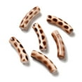 thumbnail image 3 of Spray Painted Leopard Print Opaque Acrylic Beads Tube Peru 31x8x9.5mm Hole: 1.8mm, 3 of 3