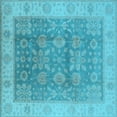 thumbnail image 1 of Ahgly Company Indoor Square Oriental Light Blue Traditional Area Rugs, 3' Square, 1 of 4